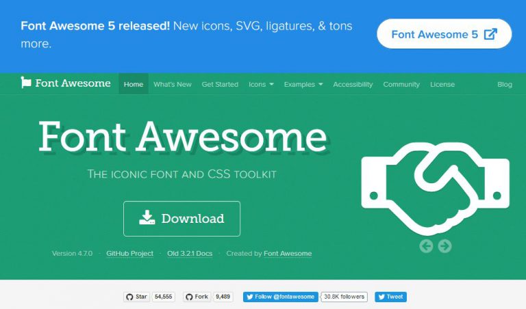 font awesome sample